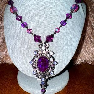 Amethyst sterling pendant